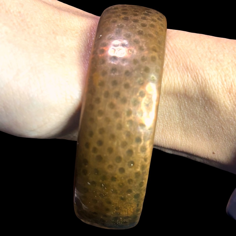 Hammered Metal Bangle Bracelet